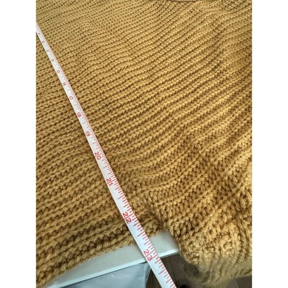 True Craft Women's Fringe Sweater Mustard Yellow‎ Size Large - Picture 5 of 7